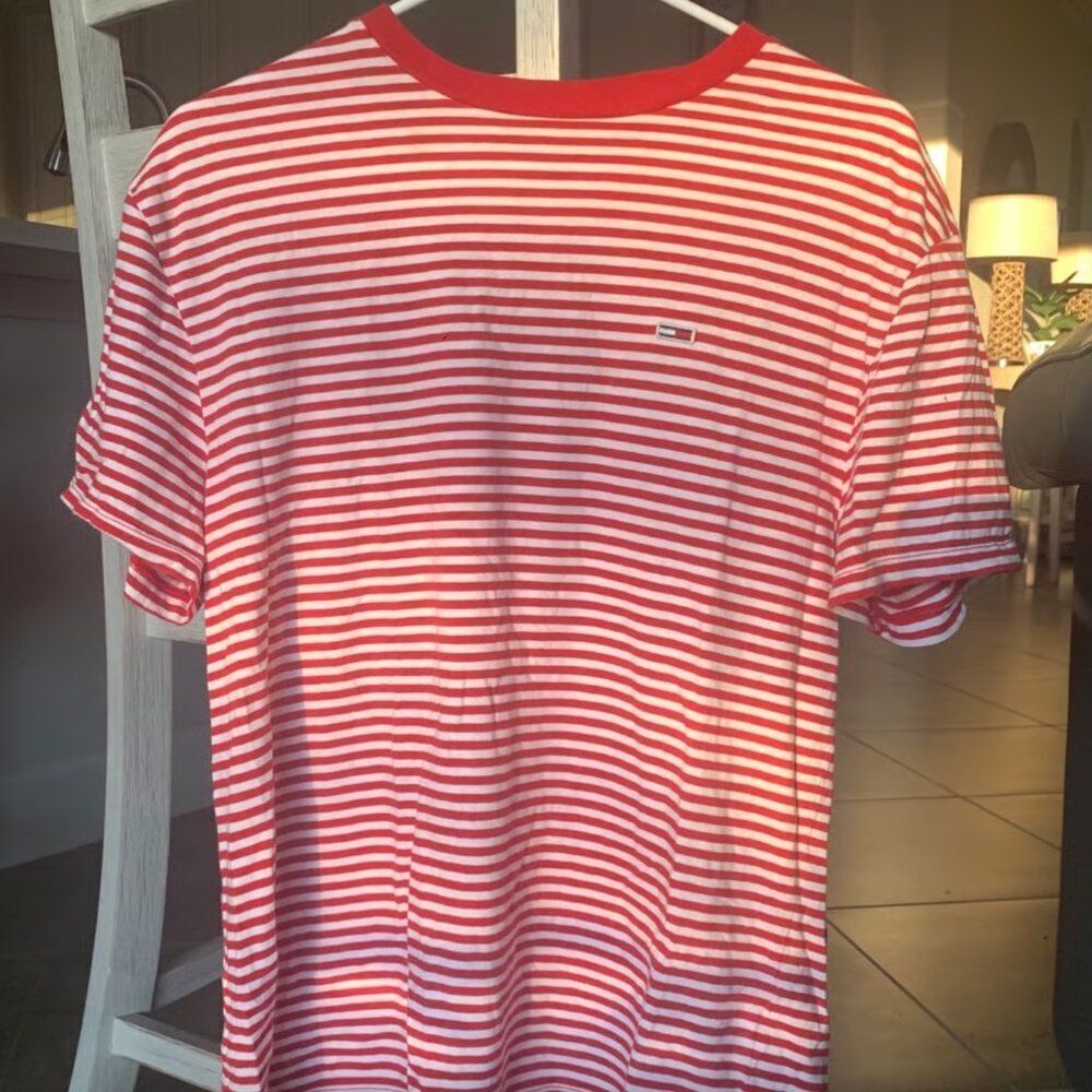 Red & White Striped Tommy Hilfiger T-Shirt